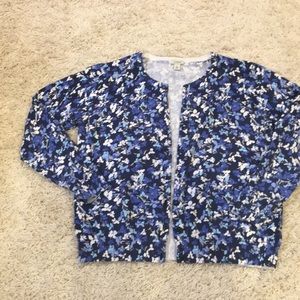 L.L.Bean XL flowered Cardigan